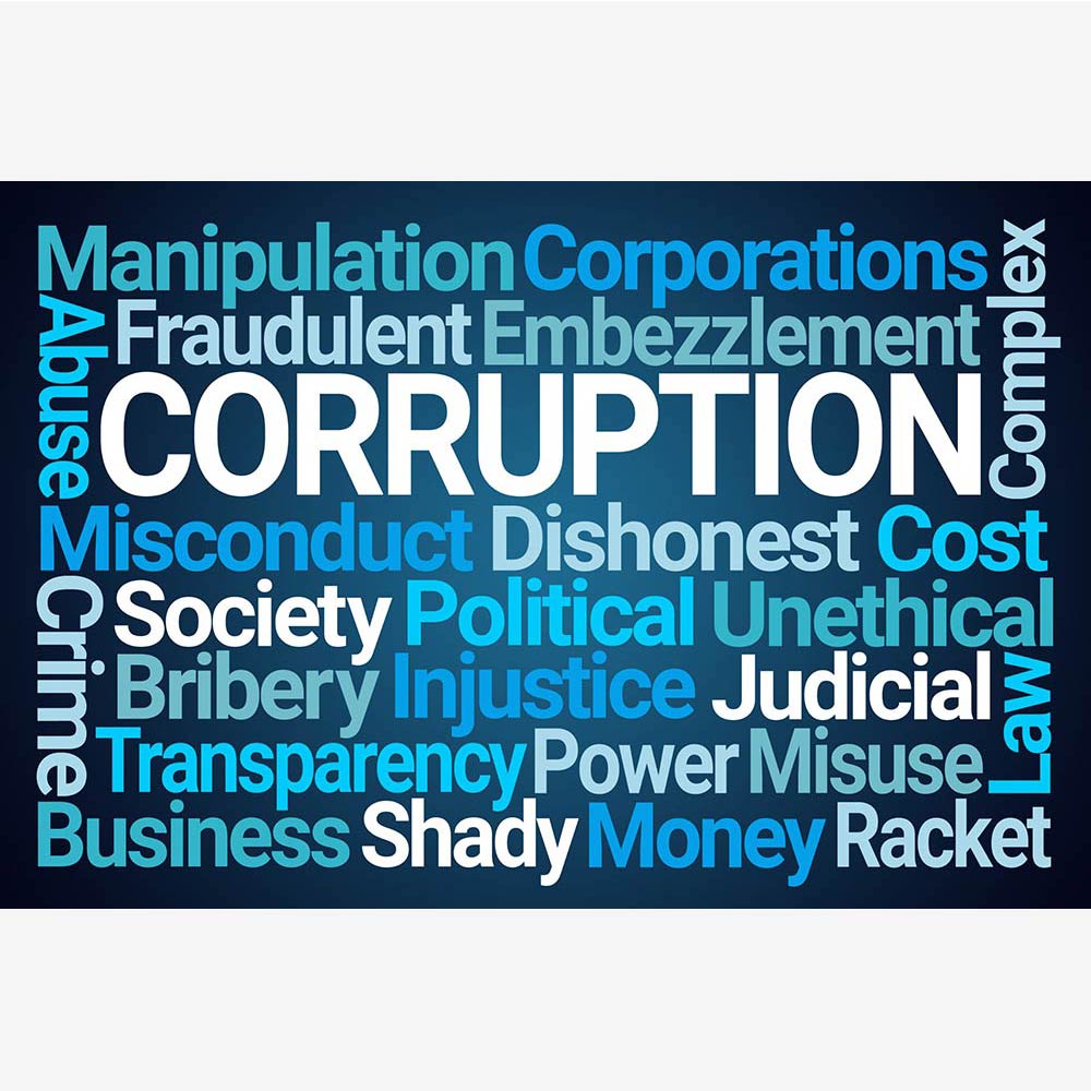 corruption, bribery, and embezzlement