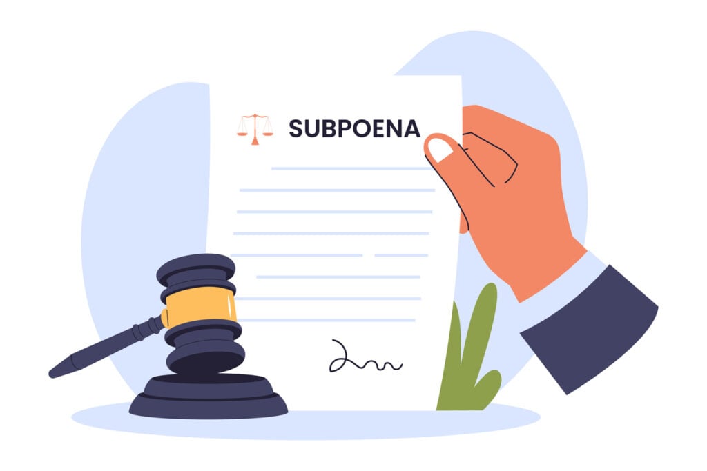What happens if you ignore a subpoena?