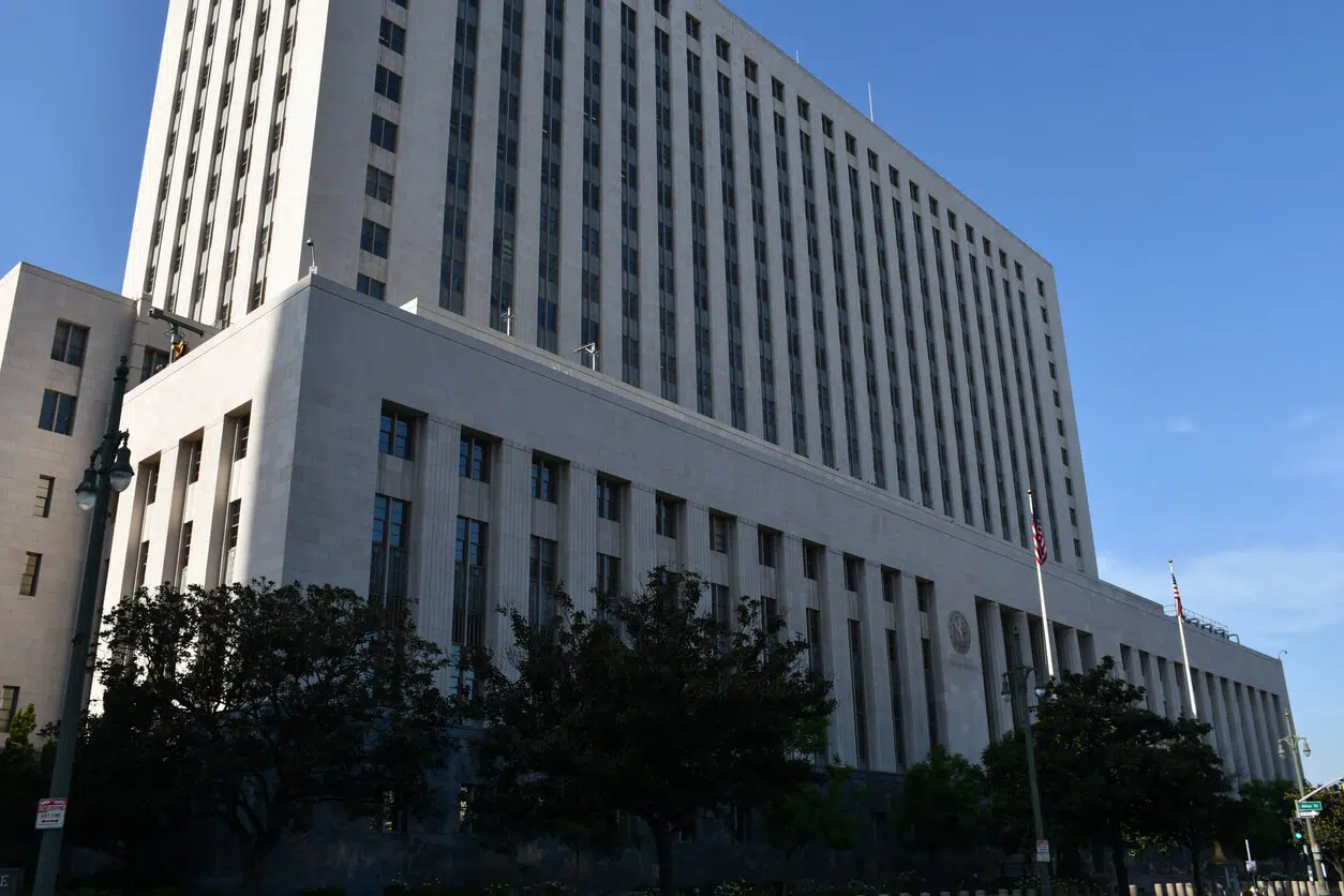 The historic Spring Street Courthouse housing the Los Angeles Superior Court in downtown LA where civil litigation trials take place.
