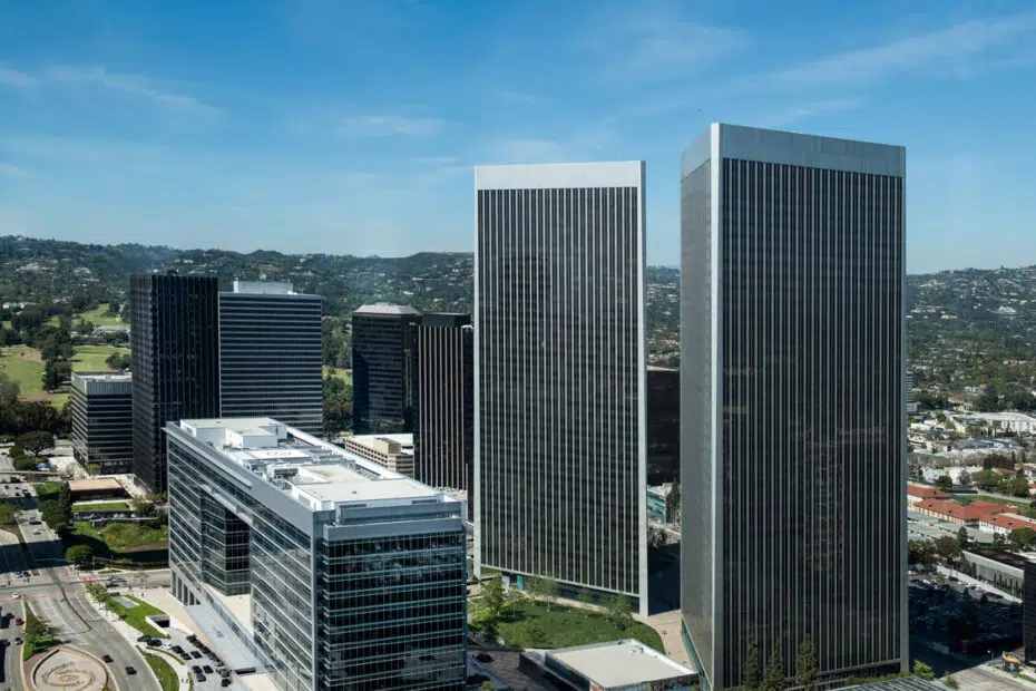 Century City skyscrapers in Los Angeles illustrating corporate transparency act compliance for high-value business entities.